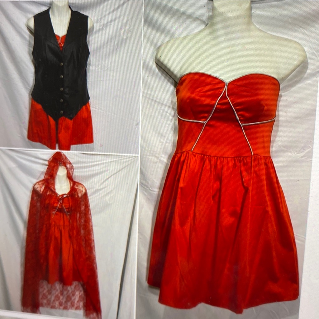 New Red Strapless Mini Dress Size Medium